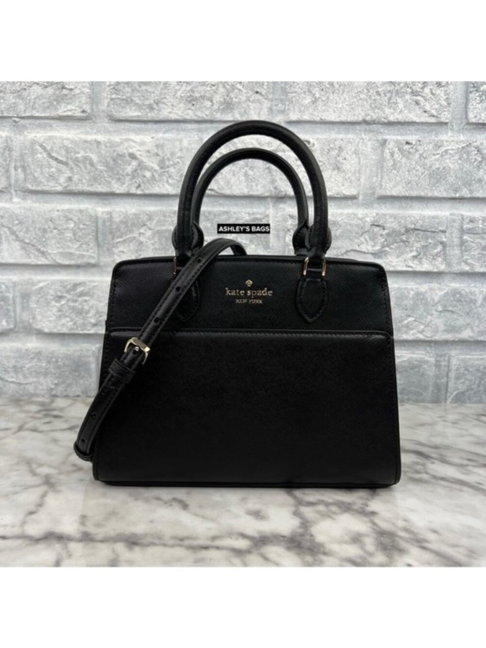 Kate Spade Madison Small Satchel Crossbody In Black